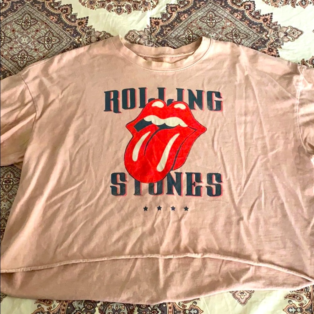 Rolling Stones cropped tee